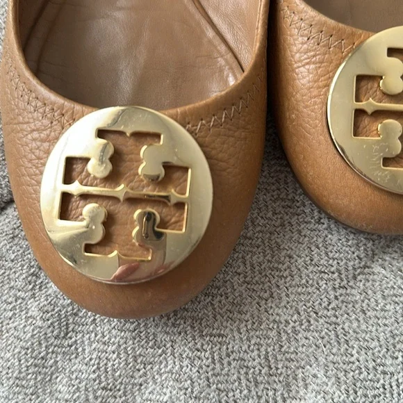 Tory Burch Brown Leather Flats - Picture 2 of 3